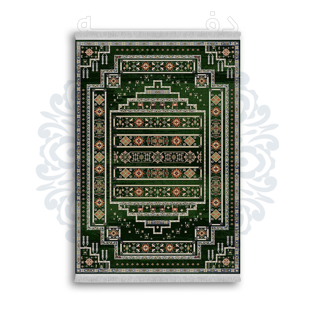 فرشینه از جنس پارچه هازان مخمل ترک طرح سنتی و مدرن برند دفه کد DAMG363