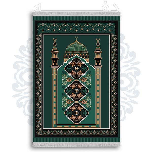 فرشینه از جنس پارچه هازان مخمل ترک طرح سجاده برند دفه کد DSJ 57
