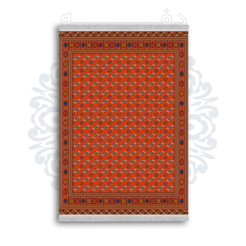 فرشینه از جنس پارچه هازان مخمل ترک طرح سنتی و مدرن برند دفه کد DAMG109