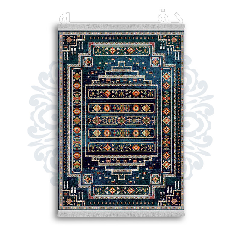 فرشینه از جنس پارچه هازان مخمل ترک طرح سنتی و مدرن برند دفه کد DAMG374