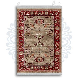فرشینه از جنس پارچه هازان مخمل ترک طرح گلیم برند دفه کد DDGG 37