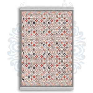 فرشینه از جنس پارچه هازان مخمل ترک طرح گلیم برند دفه کد DDGG 39