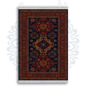 فرشینه از جنس پارچه هازان مخمل ترک طرح گلیم برند دفه کد DDGG 45
