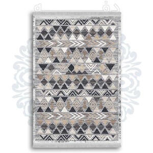 فرشینه از جنس پارچه هازان مخمل ترک طرح گلیم برند دفه کد DDGG 70