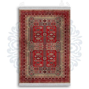 فرشینه از جنس پارچه هازان مخمل ترک طرح گلیم برند دفه کد DDGG 89