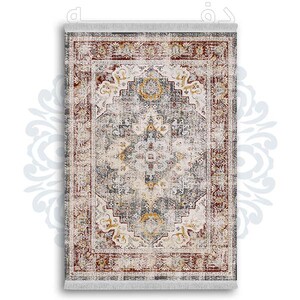 فرشینه از جنس پارچه هازان مخمل ترک طرح گلیم برند دفه کد DDGG 98