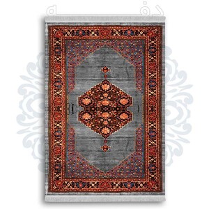 فرشینه از جنس پارچه هازان مخمل ترک طرح گلیم برند دفه کد DDGG 129