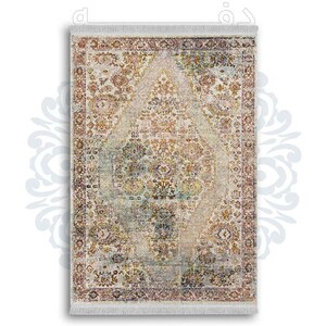 فرشینه از جنس پارچه هازان مخمل ترک طرح گلیم برند دفه کد DDGG 135