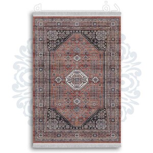 فرشینه از جنس پارچه هازان مخمل ترک طرح گلیم برند دفه کد DDGG 137