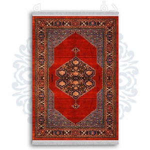فرشینه از جنس پارچه هازان مخمل ترک طرح گلیم برند دفه کد DDGG 141