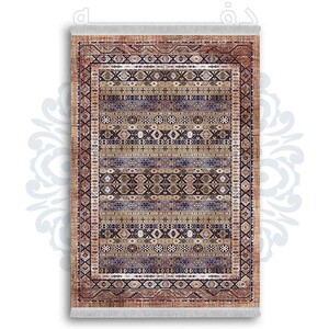 فرشینه از جنس پارچه هازان مخمل ترک طرح گلیم برند دفه کد DDGG 145