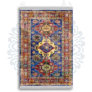 فرشینه از جنس پارچه هازان مخمل ترک طرح گلیم برند دفه کد DDGG 152