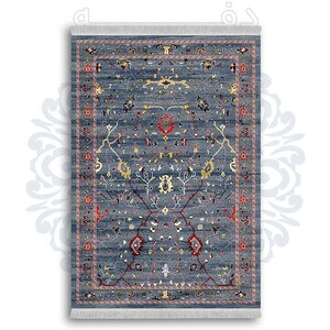 فرشینه از جنس پارچه هازان مخمل ترک طرح گلیم برند دفه کد DDGG 154