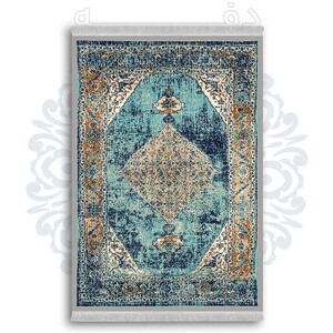 فرشینه از جنس پارچه هازان مخمل ترک طرح گلیم برند دفه کد DDGG 175