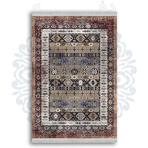 فرشینه از جنس پارچه هازان مخمل ترک طرح گلیم برند دفه کد DDGG 180