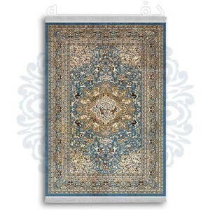 فرشینه از جنس پارچه هازان مخمل ترک طرح گلیم برند دفه کد DDGG 182