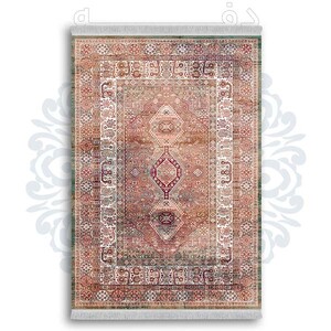 فرشینه از جنس پارچه هازان مخمل ترک طرح گلیم برند دفه کد DDGG 190