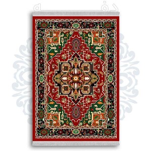 فرشینه از جنس پارچه هازان مخمل ترک طرح سنتی و مدرن برند دفه کد DDSS89