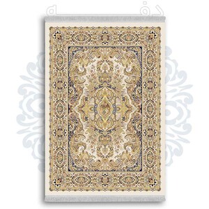 فرشینه از جنس پارچه هازان مخمل ترک طرح سنتی و مدرن برند دفه کد DDSS159