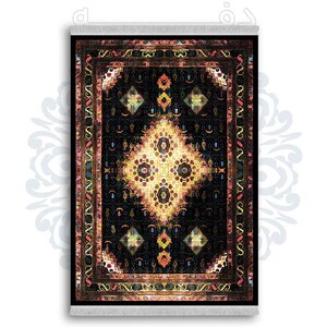 فرشینه از جنس پارچه هازان مخمل ترک طرح سنتی و مدرن برند دفه کد DDSS171