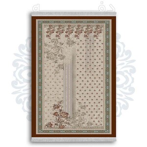 فرشینه از جنس پارچه هازان مخمل ترک طرح سنتی و مدرن برند دفه کد DDSMM33