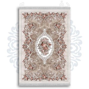 فرشینه از جنس پارچه هازان مخمل ترک طرح سنتی و مدرن برند دفه کد DDSMM82