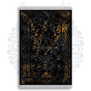 فرشینه از جنس پارچه هازان مخمل ترک طرح سنتی و مدرن برند دفه کد DDSMM105