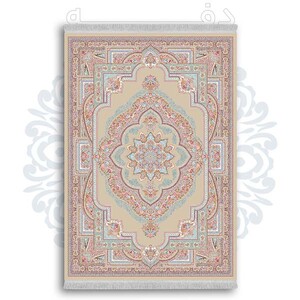 فرشینه از جنس پارچه هازان مخمل ترک طرح سنتی و مدرن برند دفه کد DDSMM116