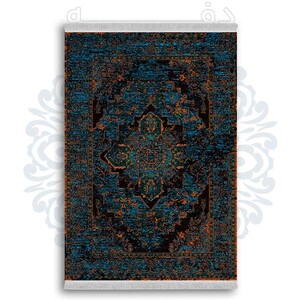 فرشینه از جنس پارچه هازان مخمل ترک طرح سنتی و مدرن برند دفه کد DDSMM154