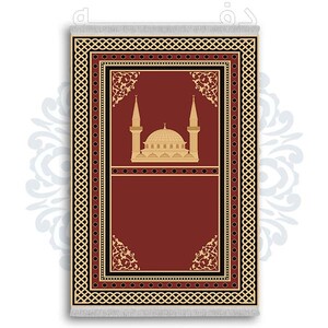 فرشینه از جنس پارچه هازان مخمل ترک طرح سجاده برند دفه کد DSJ 1
