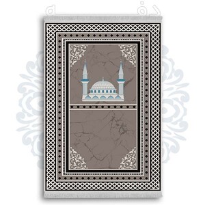 فرشینه از جنس پارچه هازان مخمل ترک طرح سجاده برند دفه کد DSJ 9