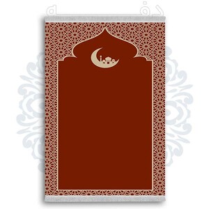فرشینه از جنس پارچه هازان مخمل ترک طرح سجاده برند دفه کد DSJ 19