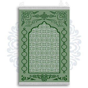 فرشینه از جنس پارچه هازان مخمل ترک طرح سجاده برند دفه کد DSJ 45