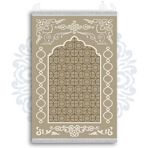 فرشینه از جنس پارچه هازان مخمل ترک طرح سجاده برند دفه کد DSJ 58