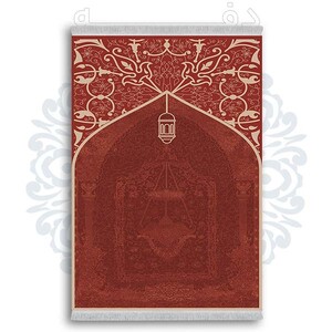 فرشینه از جنس پارچه هازان مخمل ترک طرح سجاده برند دفه کد DSJ 62