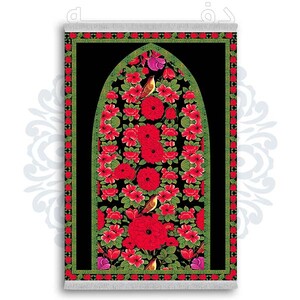 فرشینه از جنس پارچه هازان مخمل ترک طرح سجاده برند دفه کد DSJ 65