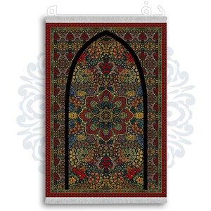 فرشینه از جنس پارچه هازان مخمل ترک طرح سجاده برند دفه کد DSJ 89