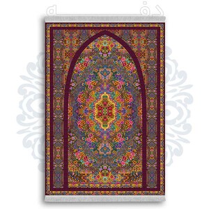 فرشینه از جنس پارچه هازان مخمل ترک طرح سجاده برند دفه کد DSJ 91