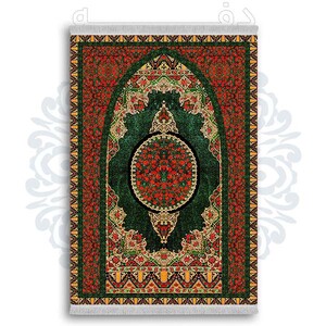 فرشینه از جنس پارچه هازان مخمل ترک طرح سجاده برند دفه کد DSJ 98