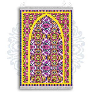 فرشینه از جنس پارچه هازان مخمل ترک طرح سجاده برند دفه کد DSJ 100
