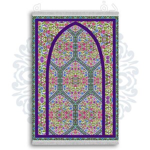 فرشینه از جنس پارچه هازان مخمل ترک طرح سجاده برند دفه کد DSJ 102