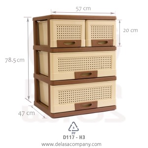 D117-H3 قهوه ای  دل آسا