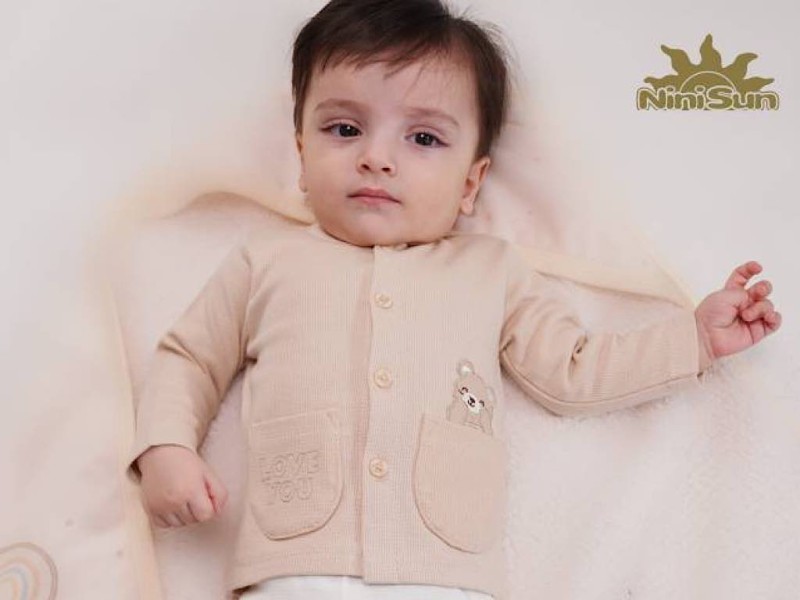 بلوز مانتویی آستین بلند نوزادی طرح cubbie نی نی سان nini sun
