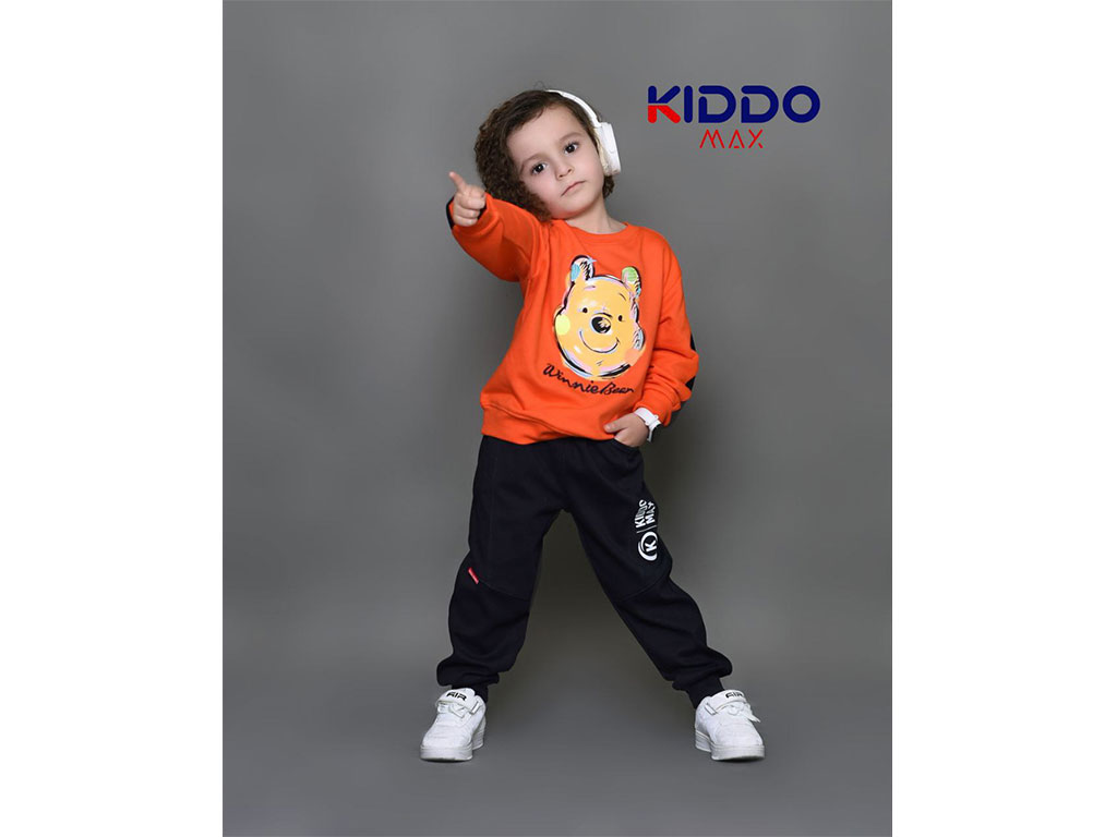 بلوز و شلوار راحتی 4 سال پسرانه دورس طرح کله خرس پو کیدومکس kidomax
