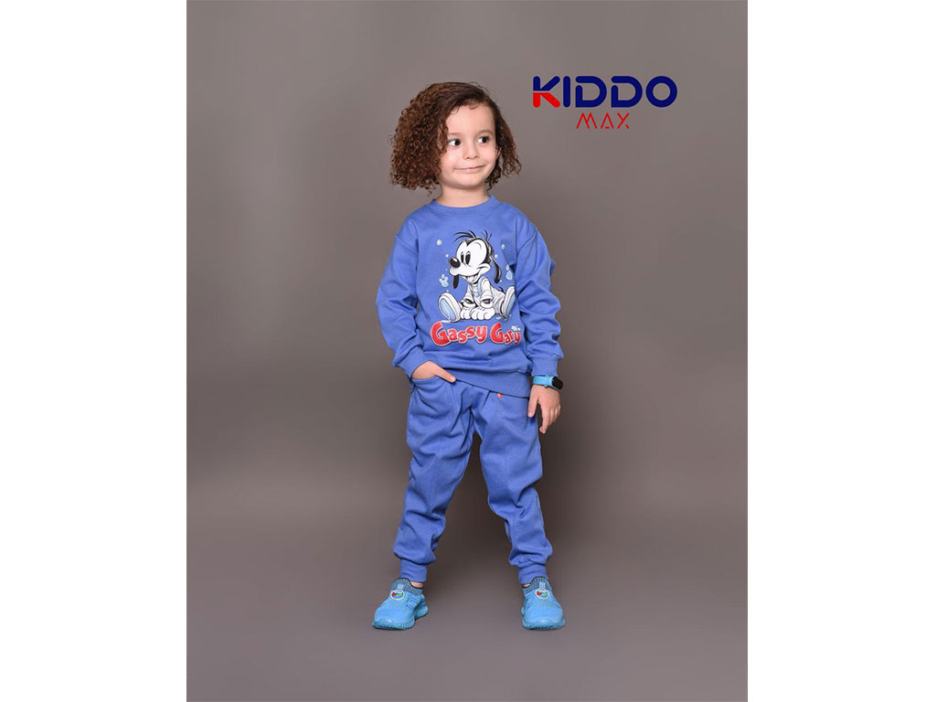 بلوز و شلوار راحتی 4 سال پسرانه دورس طرح سگ خندان کیدومکس kidomax