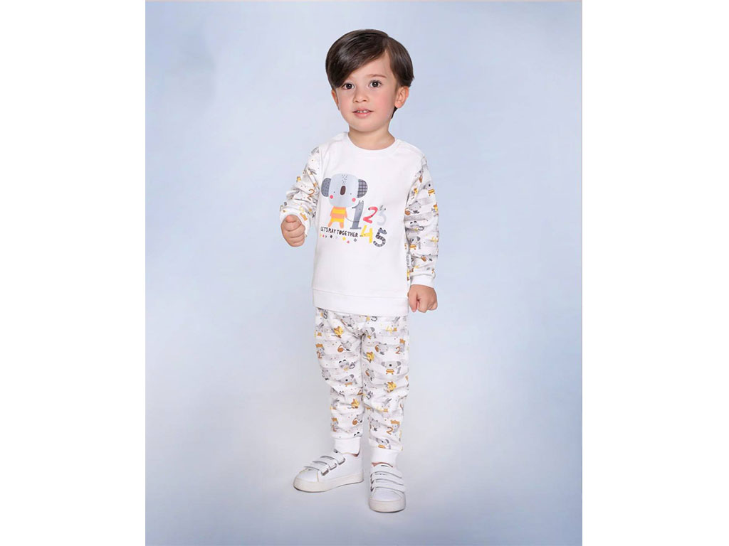 بلوز و شلوار نوزادی پسرانه طرح کوآلا mahta baby