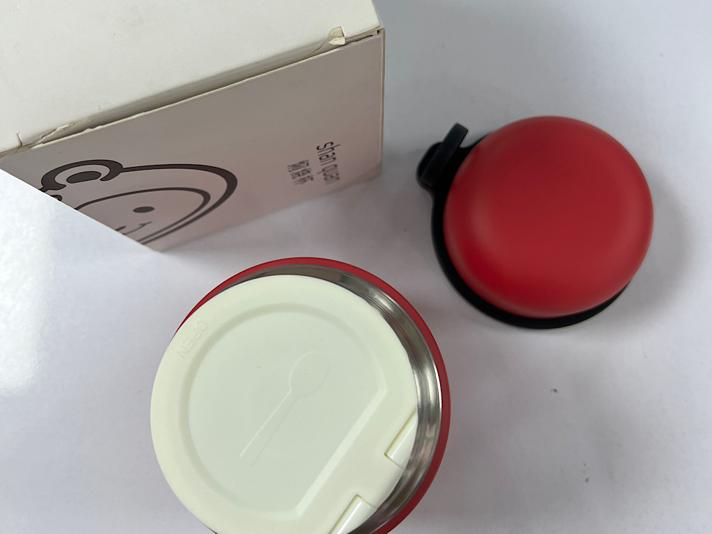 ظرف غذا داخل استیل به همراه قاشق حجم 500 ML طرح میوه