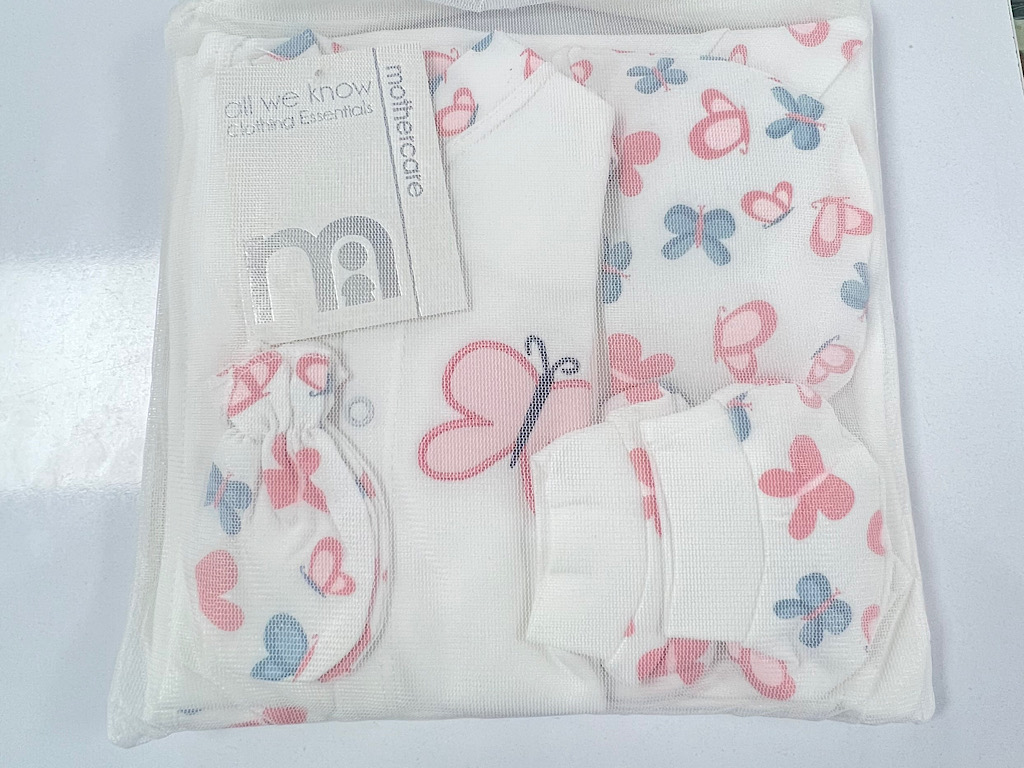 ست شش تکه بیمارستانی نوزادی دخترانه طرح خرس مادرکر mother care