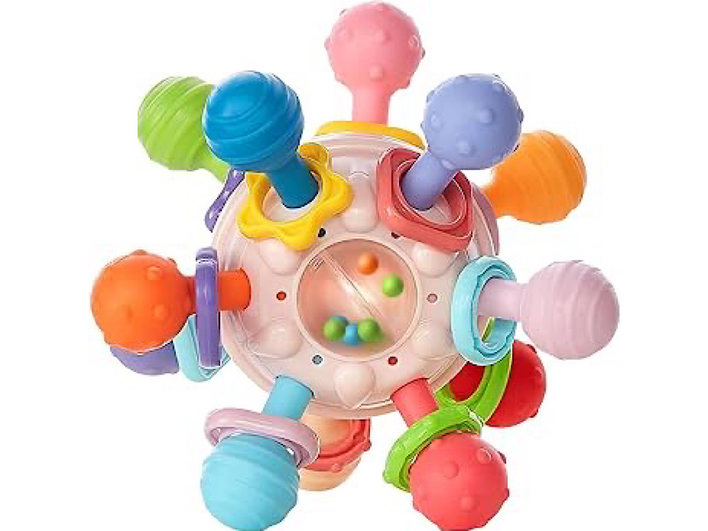 جغجغه چرخشی و دندانگیر سیلیکونی نوزادی  BALL