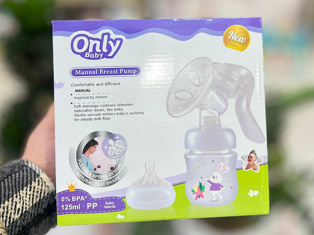 شیردوش دستی به همراه شیشه شیر حجم 125 mil انلی بیبی only baby
